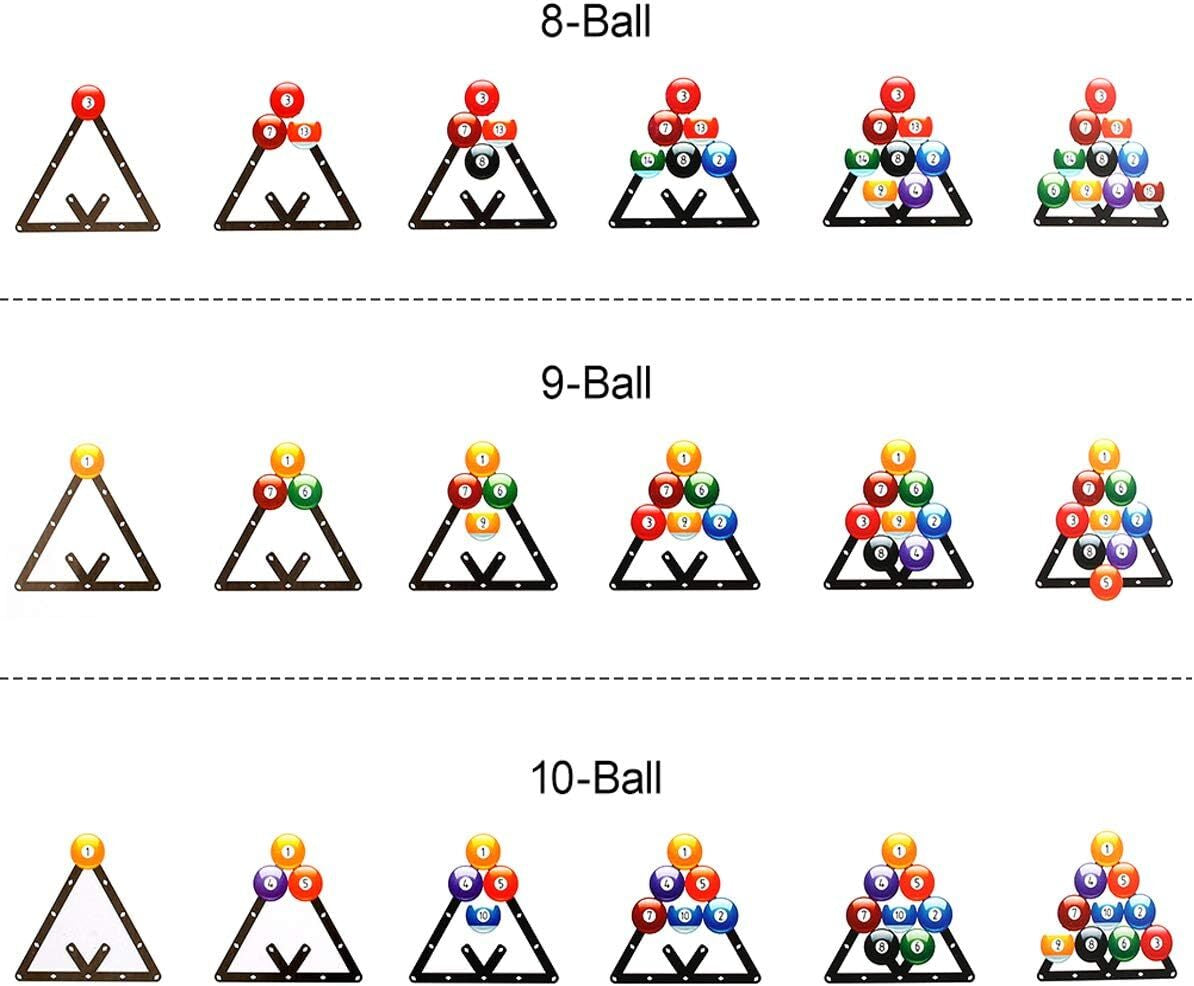 6Pcs Magic Ball Rack Magic Rack Sheet, Pool Ball Rack Magic Rack Sheet Billiards