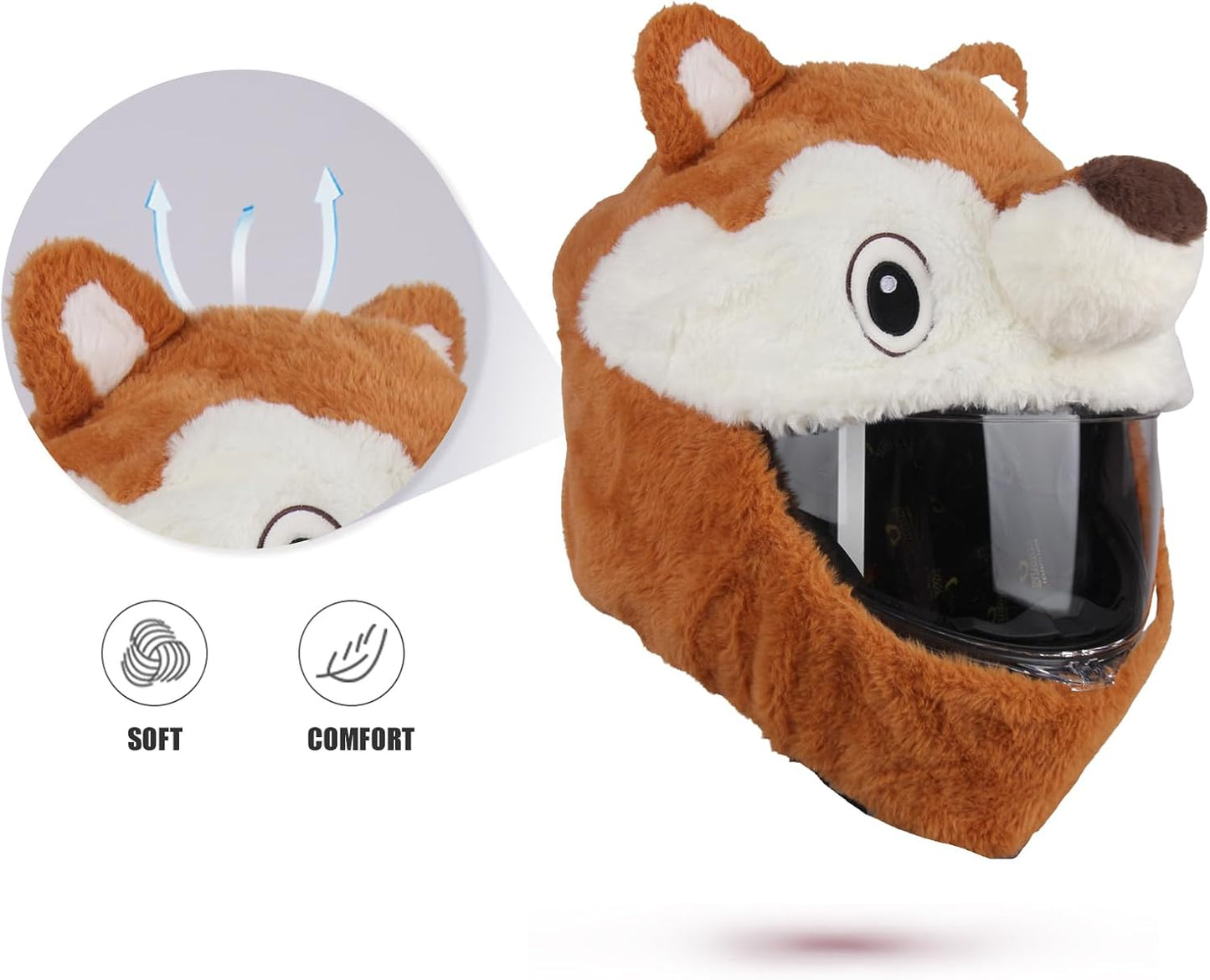 Motorcycle Helmet Covers Are Suitable for Most Full Face Helmets, Cross Section Helmets, Christmas Hats, Fun Riding Gear and Gifts (Squirrels)