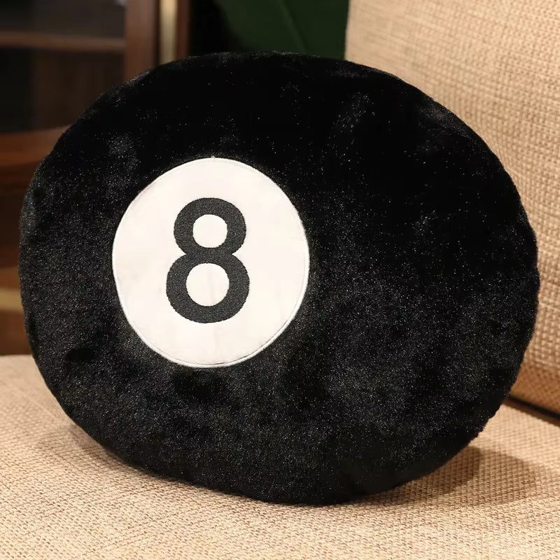 Nice Simulation Billiards 8 Ball Plush Pillow Soft Eight Pool Players Home Decor Indoor Sport Creative Gift