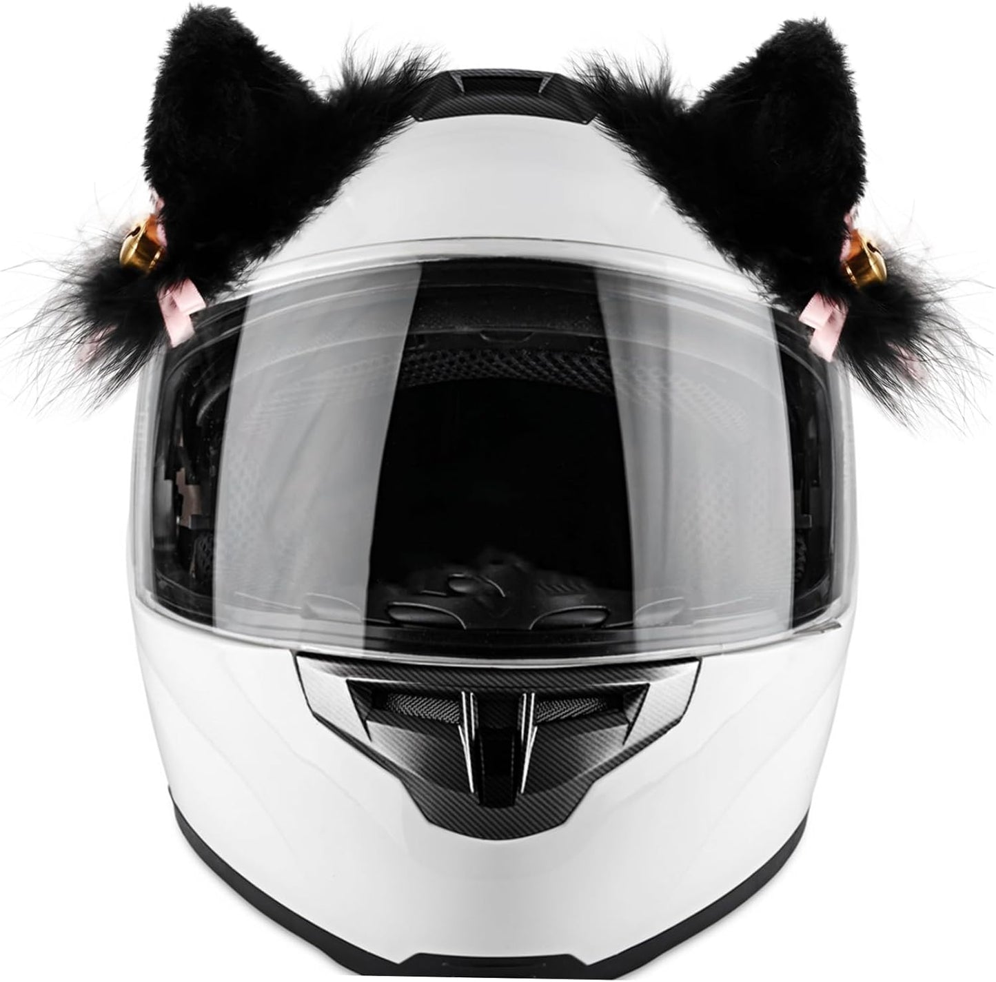 Cute Helmet Decorations Plush Ears for Motorcycle Helmets Accessories Women Motorcycle Decor