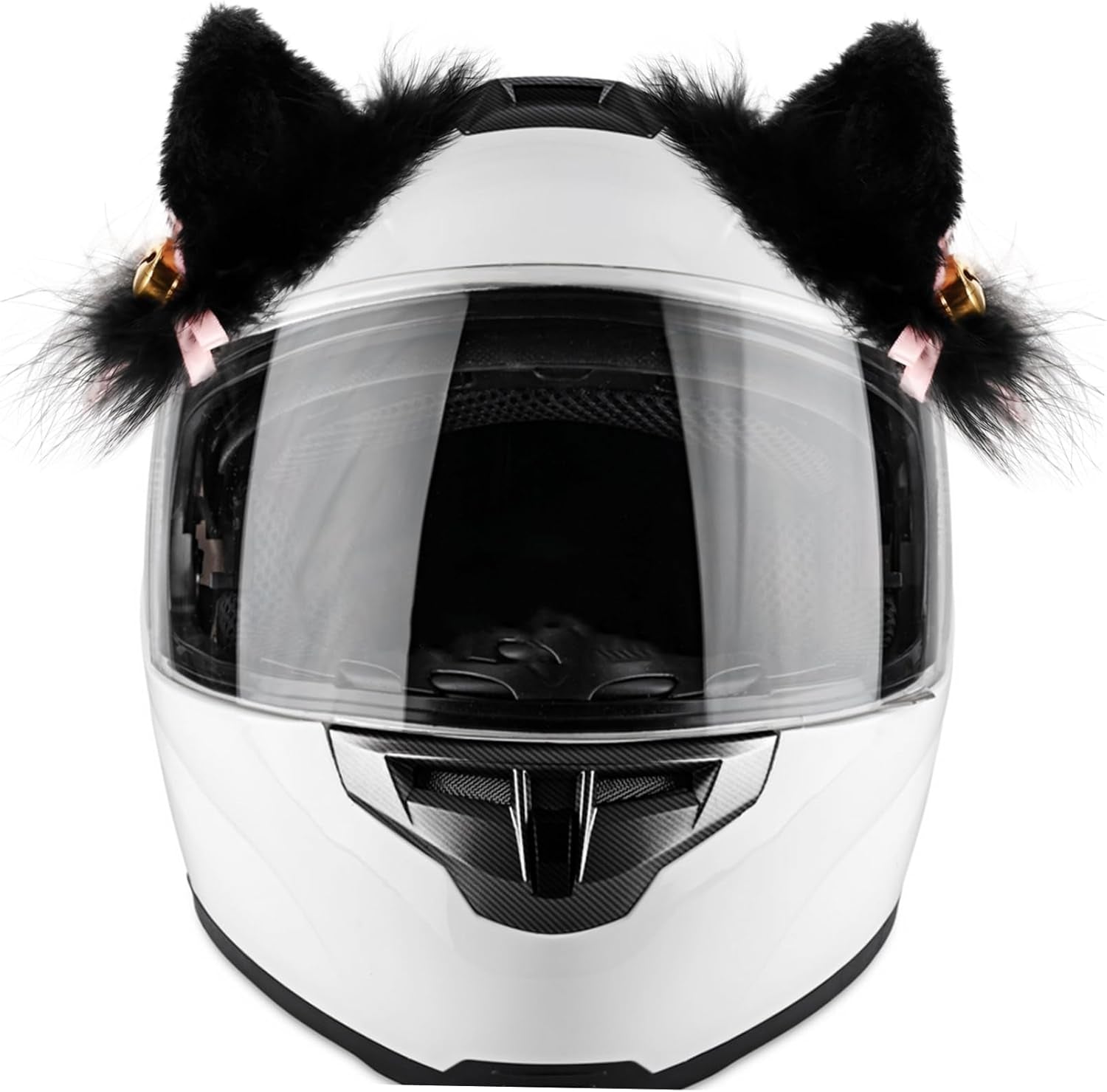 Cute Helmet Decorations Plush Ears for Motorcycle Helmets Accessories Women Motorcycle Decor