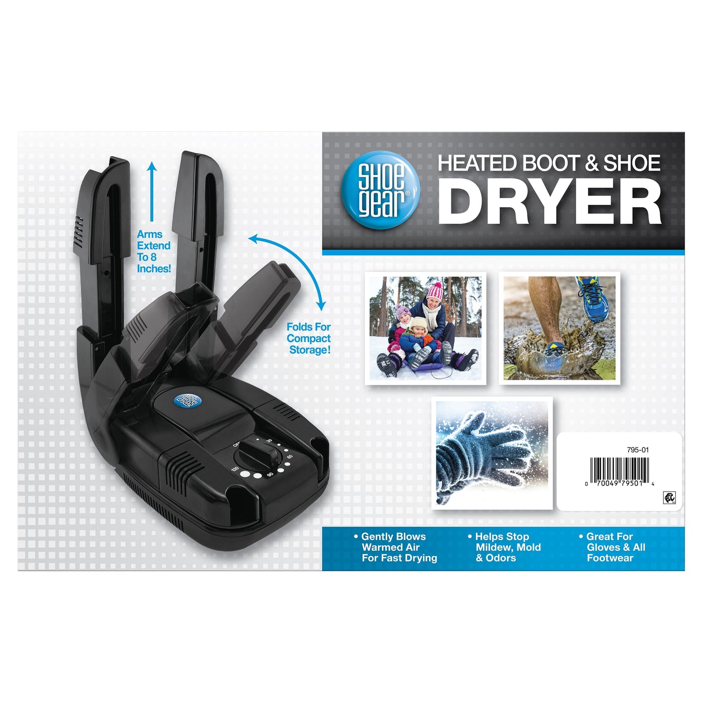 Heated Boot & Shoe Dryer, Black, Plastic