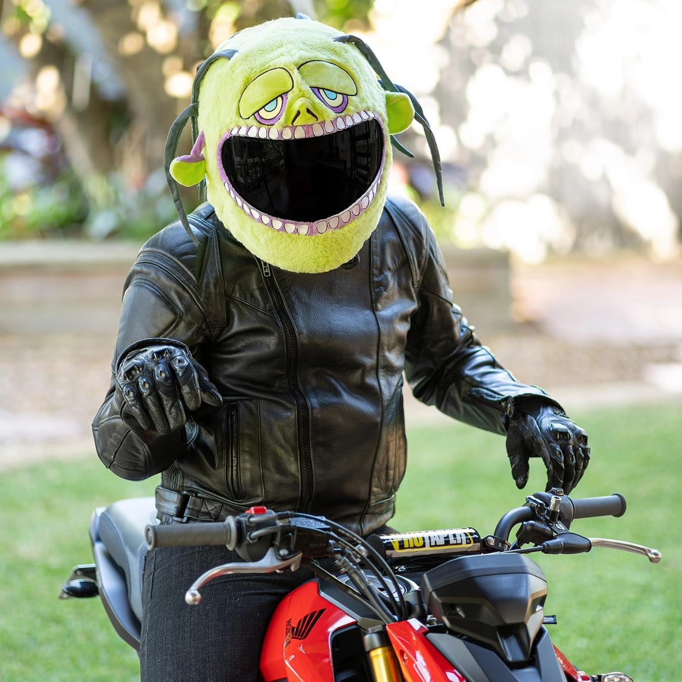 Helmet Cover for Motorcycle Helmet, Fun Rides and Gifts (Cover Only. Helmet Not Included) - Zombie