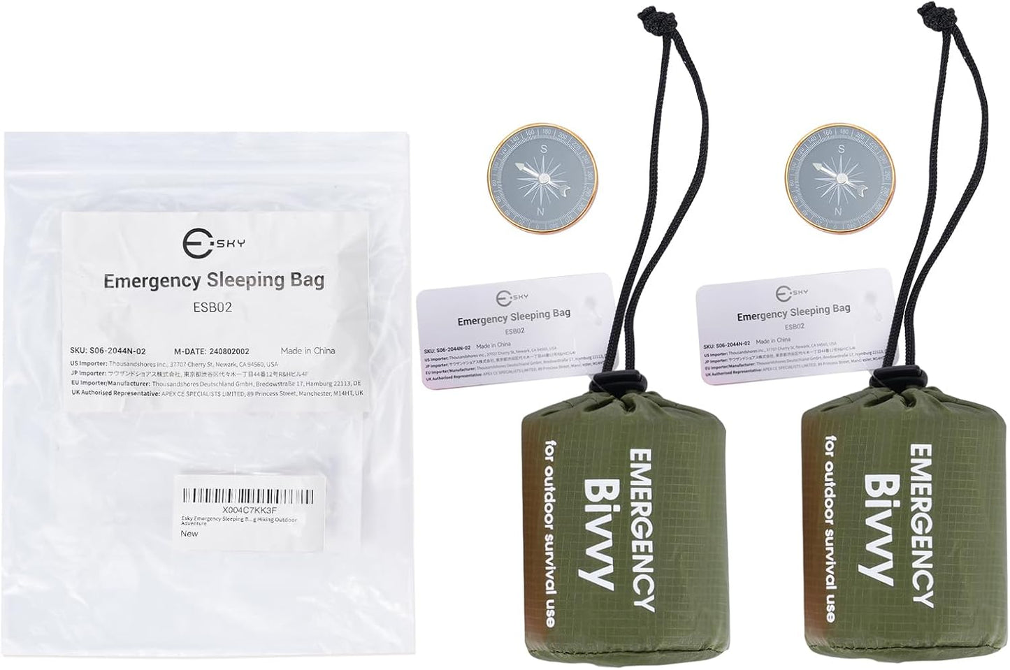 Emergency Sleeping Bag, Portable Emergency Blanket Thermal Bivy Sack, Waterproof