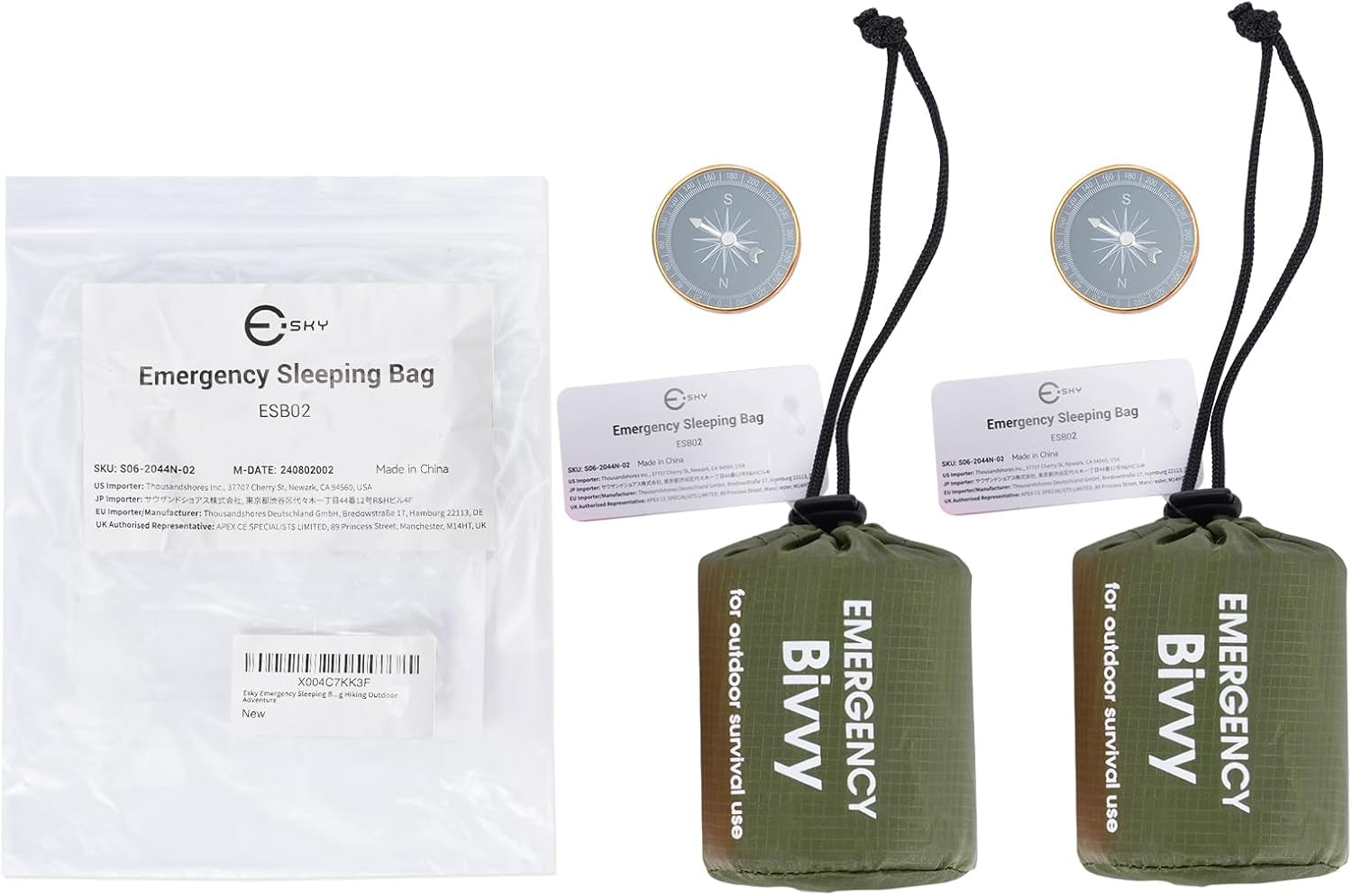 Emergency Sleeping Bag, Portable Emergency Blanket Thermal Bivy Sack, Waterproof