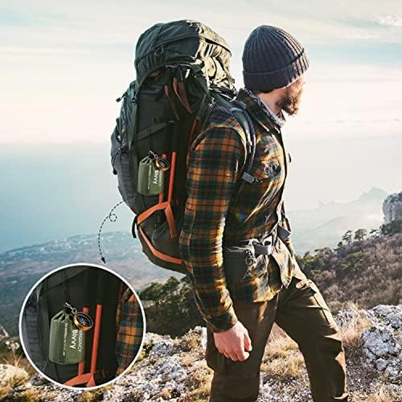 Emergency Sleeping Bag, Portable Emergency Blanket Thermal Bivy Sack, Waterproof