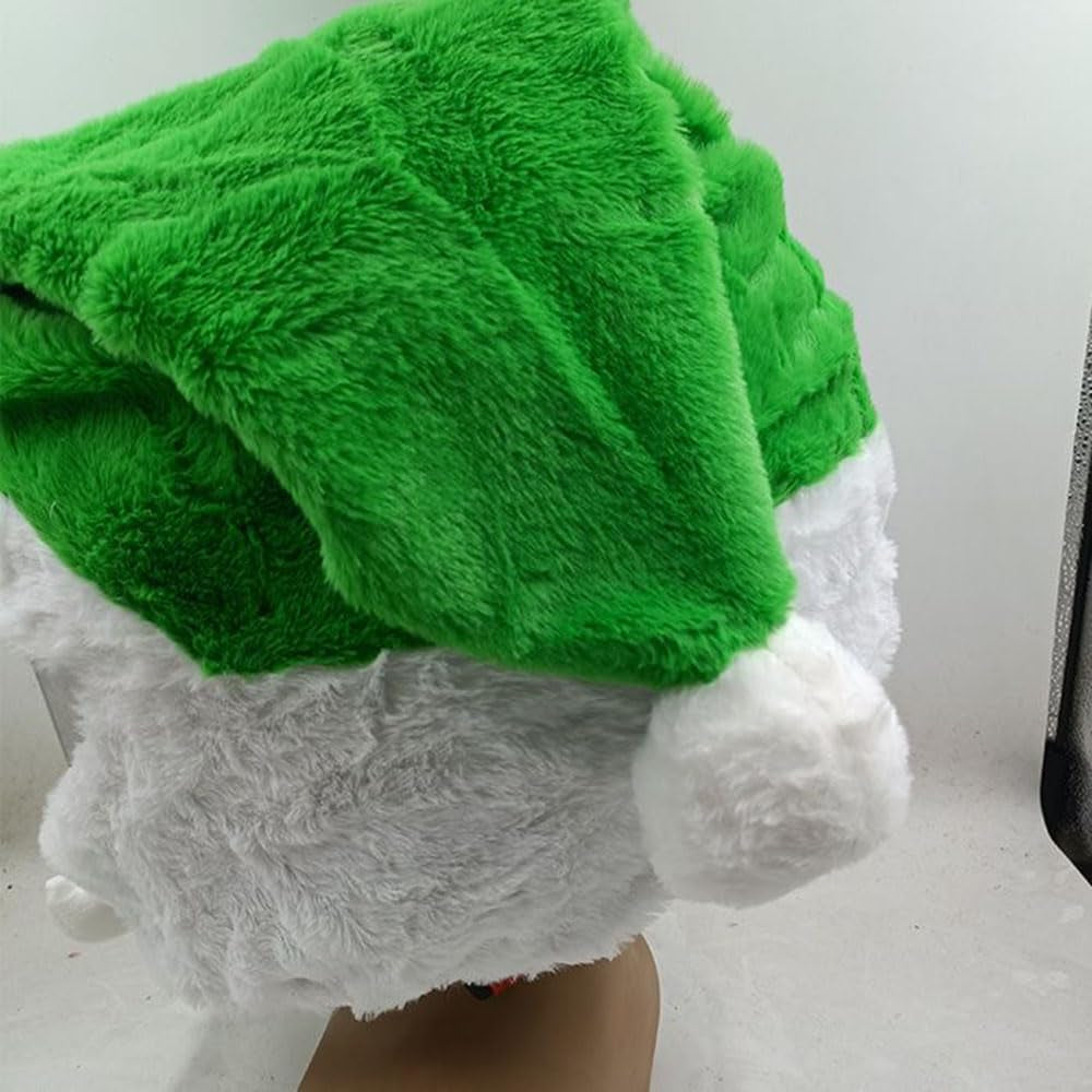 Christmas Motorcycle Helmet Covers Cartoon Xmas Hat Decoration Full Face Helmet Protective Cover Santa Claus Plush Helmet Cover for Men Women Motorcycle Helmet Fun Riding Gear and Gifts