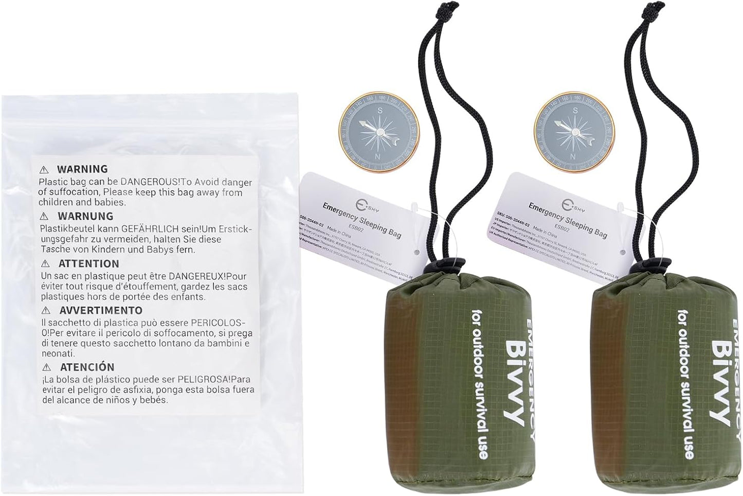 Emergency Sleeping Bag, Portable Emergency Blanket Thermal Bivy Sack, Waterproof