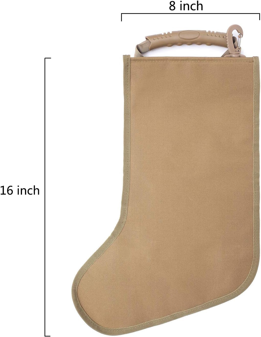 Tactical Christmas Stocking with MOLLE Gear Webbing (3 Pack Tan)