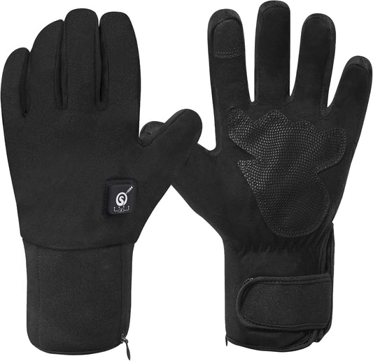 Heated Cycling Biking Gloves, Thin Electric Heated Gloves Men Women 7.4V Rechargeable Battery Cold Weather Motorcycling Working Hiking Camping Running Riding