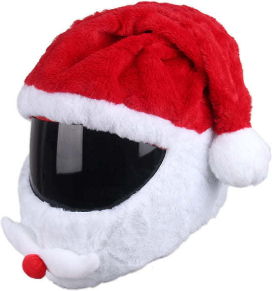 Motorcycle Helmet Covers Are Suitable for Most Full Face Helmets, Cross Section Helmets, Christmas Hats, Fun Riding Gear and Gifts (Santa Claus)