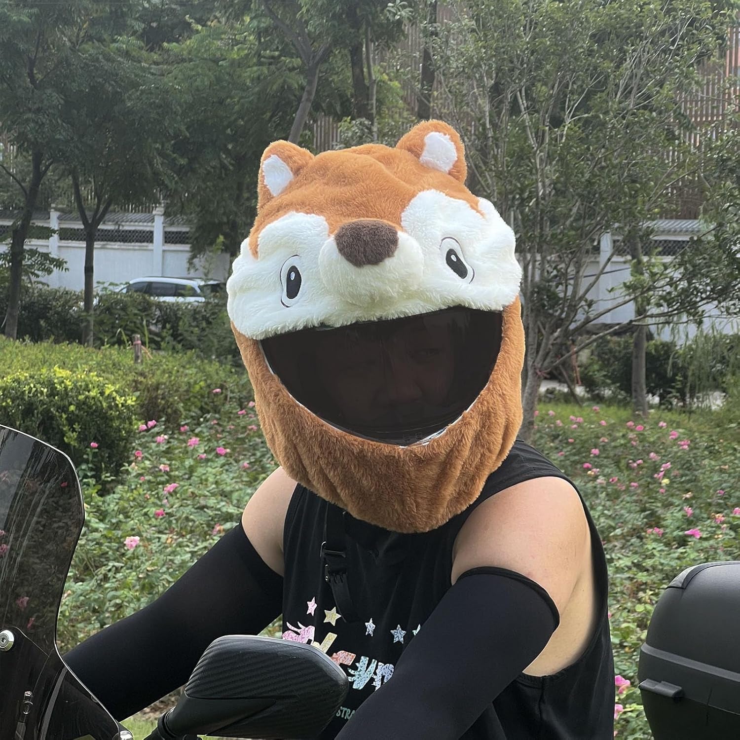 Motorcycle Helmet Covers Are Suitable for Most Full Face Helmets, Cross Section Helmets, Christmas Hats, Fun Riding Gear and Gifts (Squirrels)