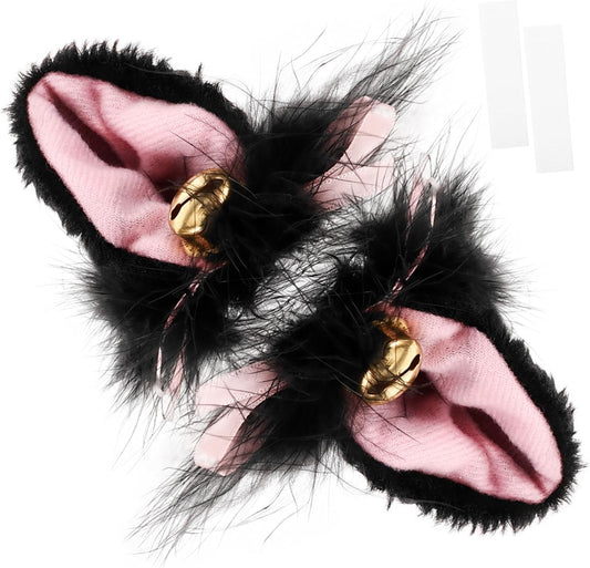 Cute Helmet Decorations Plush Ears for Motorcycle Helmets Accessories Women Motorcycle Decor