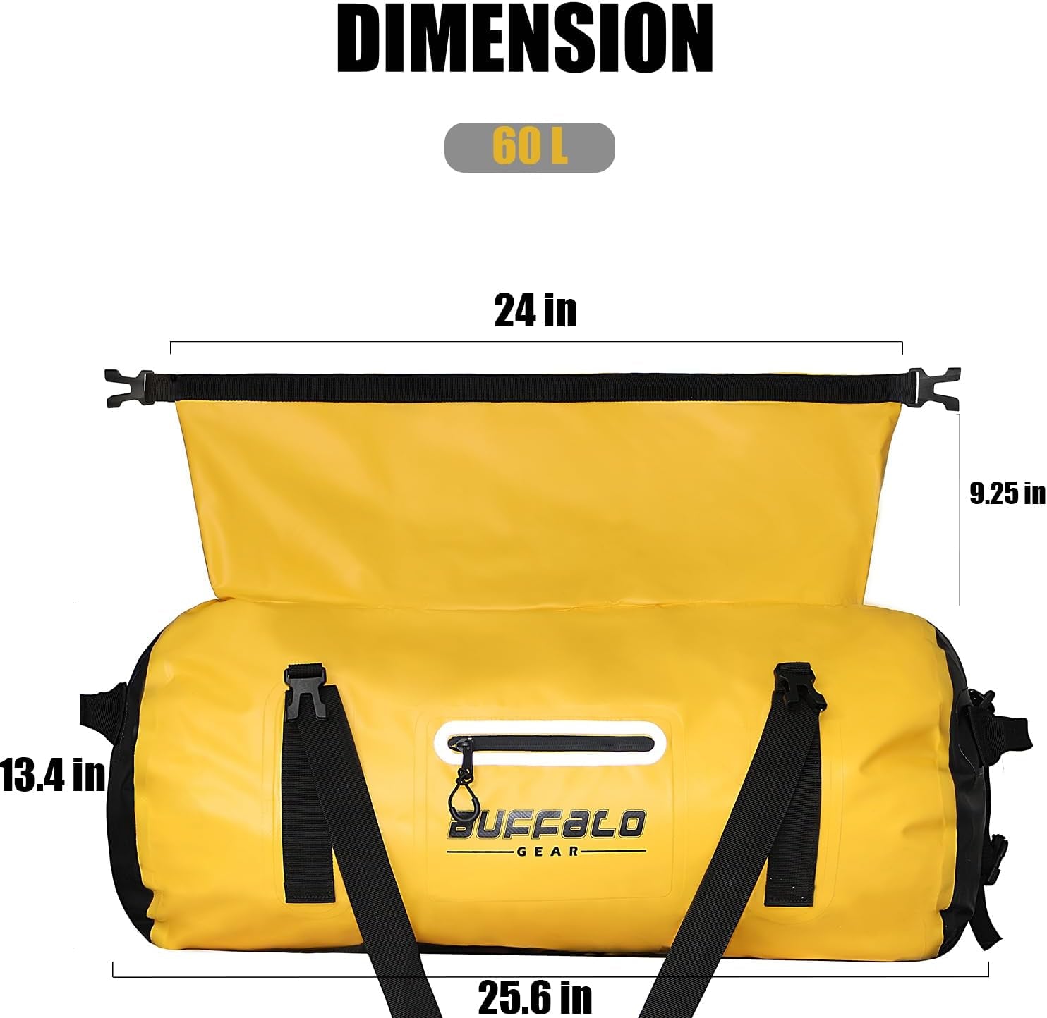 Waterproof Duffle Bag 40L 60L 80L Roll-Top Dry Bag Heavy Duty Waterproof Duffel Travel Bag for Kayaking Rafting Boating Fishing Camping