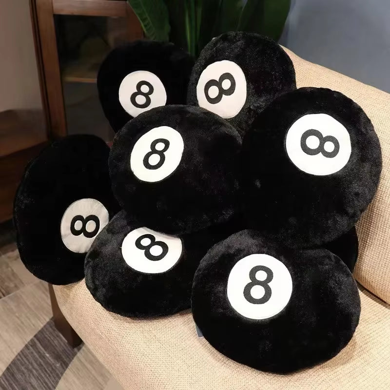 Nice Simulation Billiards 8 Ball Plush Pillow Soft Eight Pool Players Home Decor Indoor Sport Creative Gift