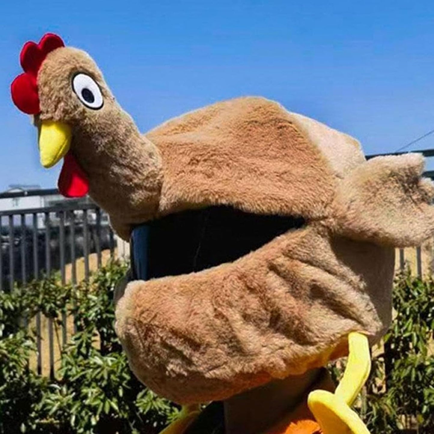 Cute Turkey Motorcycle Helmet Cover Soft Plush Full Face Helmet Sleeve Furry Fun Cartoon Animal Headcover Riding Gear for Motorcycle Personalized Protection Decoration with Keychain