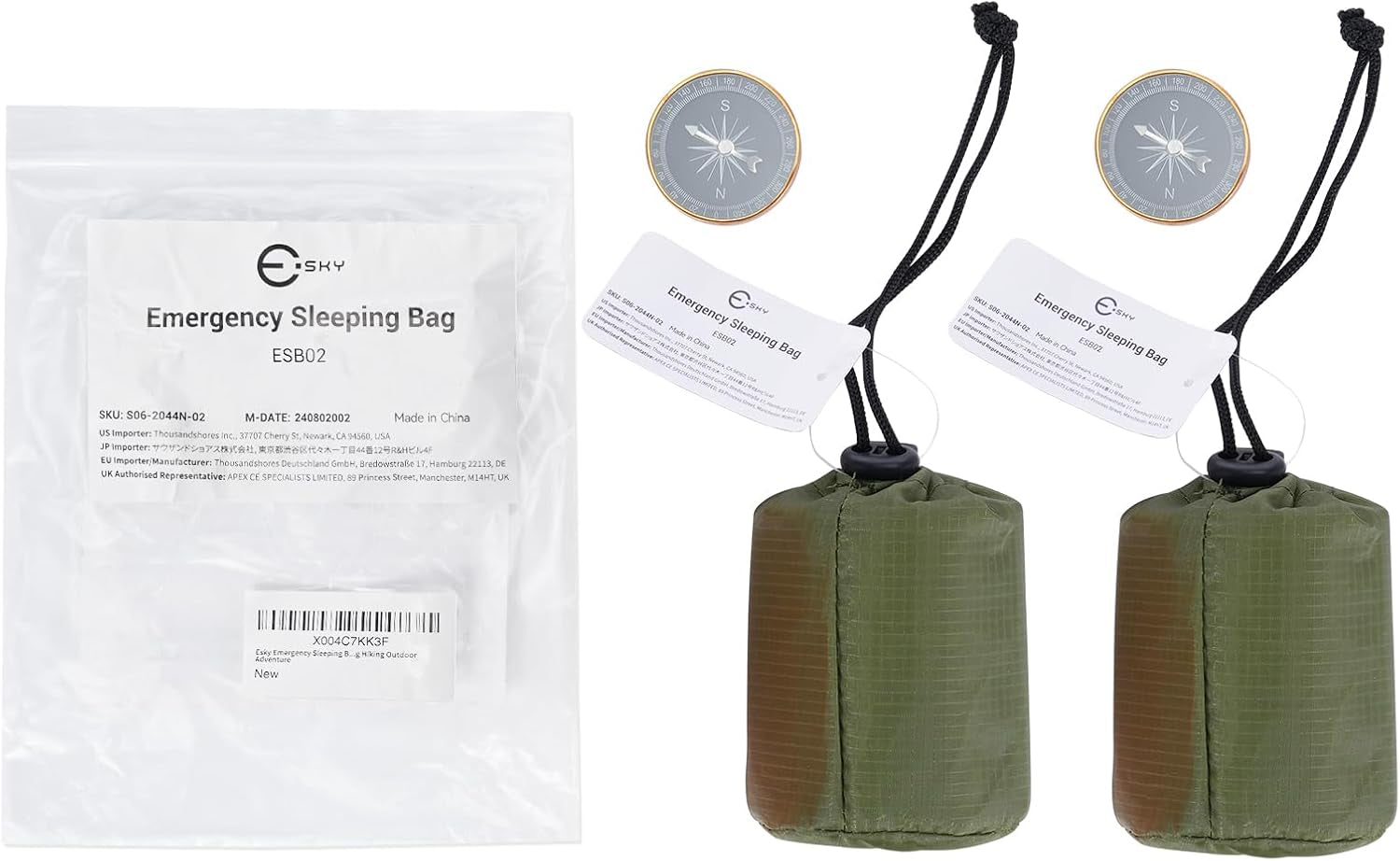 Emergency Sleeping Bag, Portable Emergency Blanket Thermal Bivy Sack, Waterproof