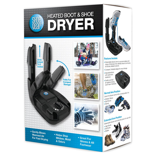 Heated Boot & Shoe Dryer, Black, Plastic