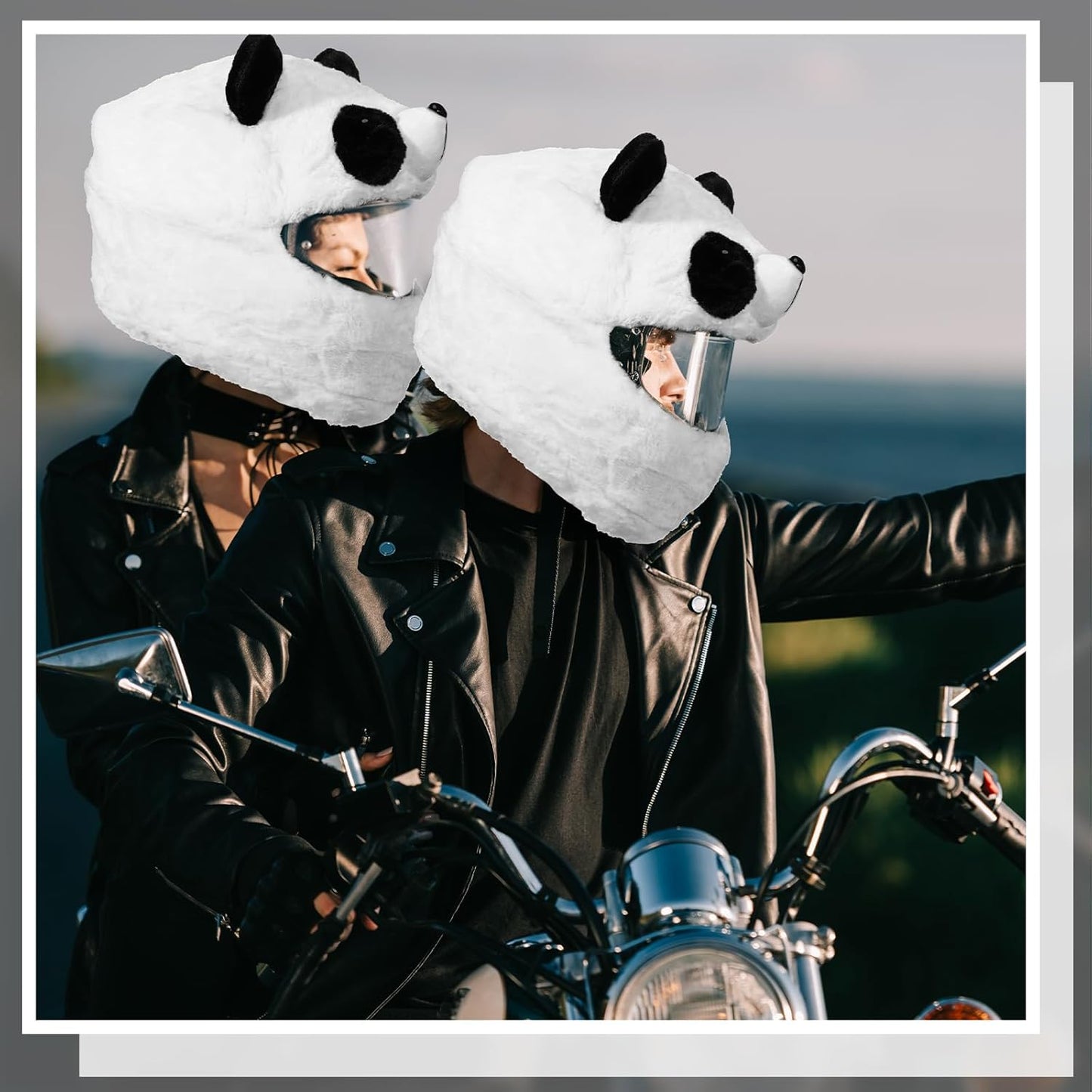 Motorcycle Helmet Cover Cute Animal Cover Funny Decoration Dust Cap for Rides Gif (Helmet Not Included)