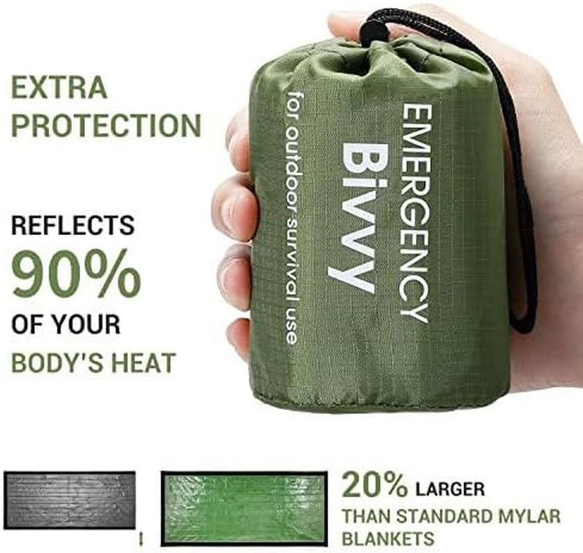 Emergency Sleeping Bag, Portable Emergency Blanket Thermal Bivy Sack, Waterproof