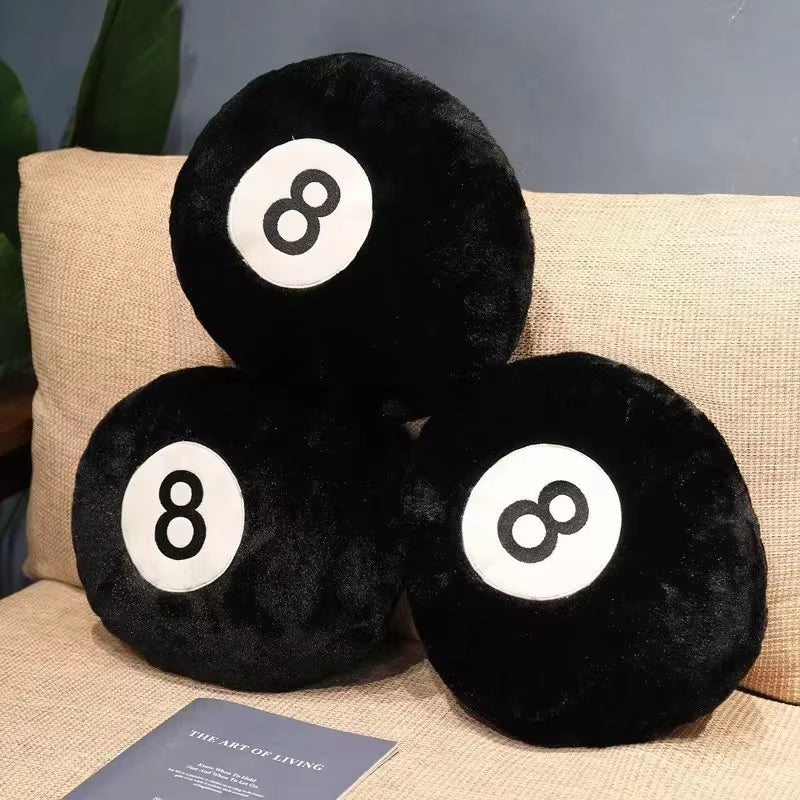 Nice Simulation Billiards 8 Ball Plush Pillow Soft Eight Pool Players Home Decor Indoor Sport Creative Gift
