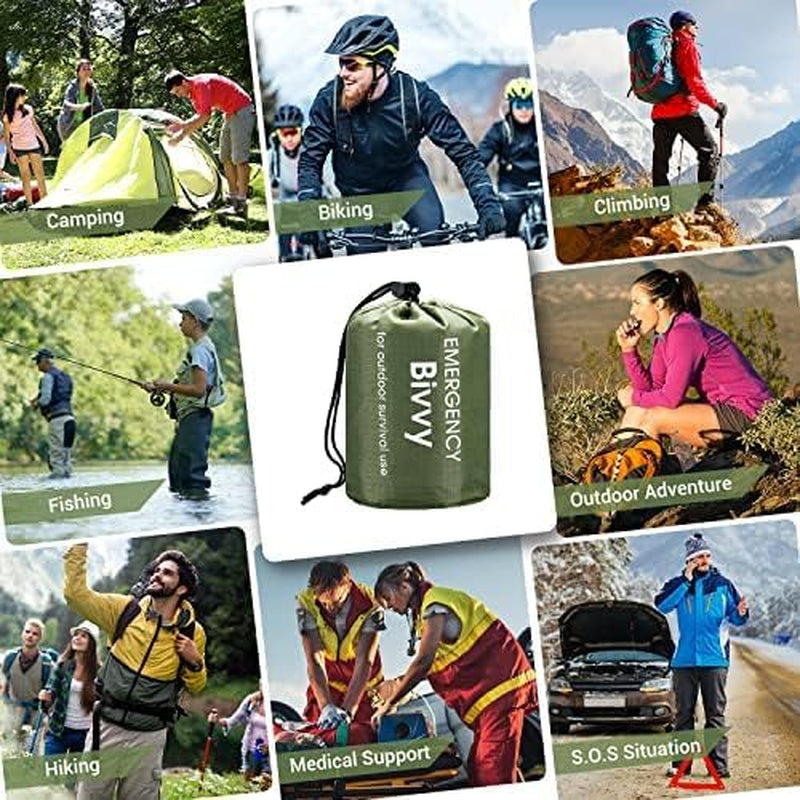 Emergency Sleeping Bag, Portable Emergency Blanket Thermal Bivy Sack, Waterproof