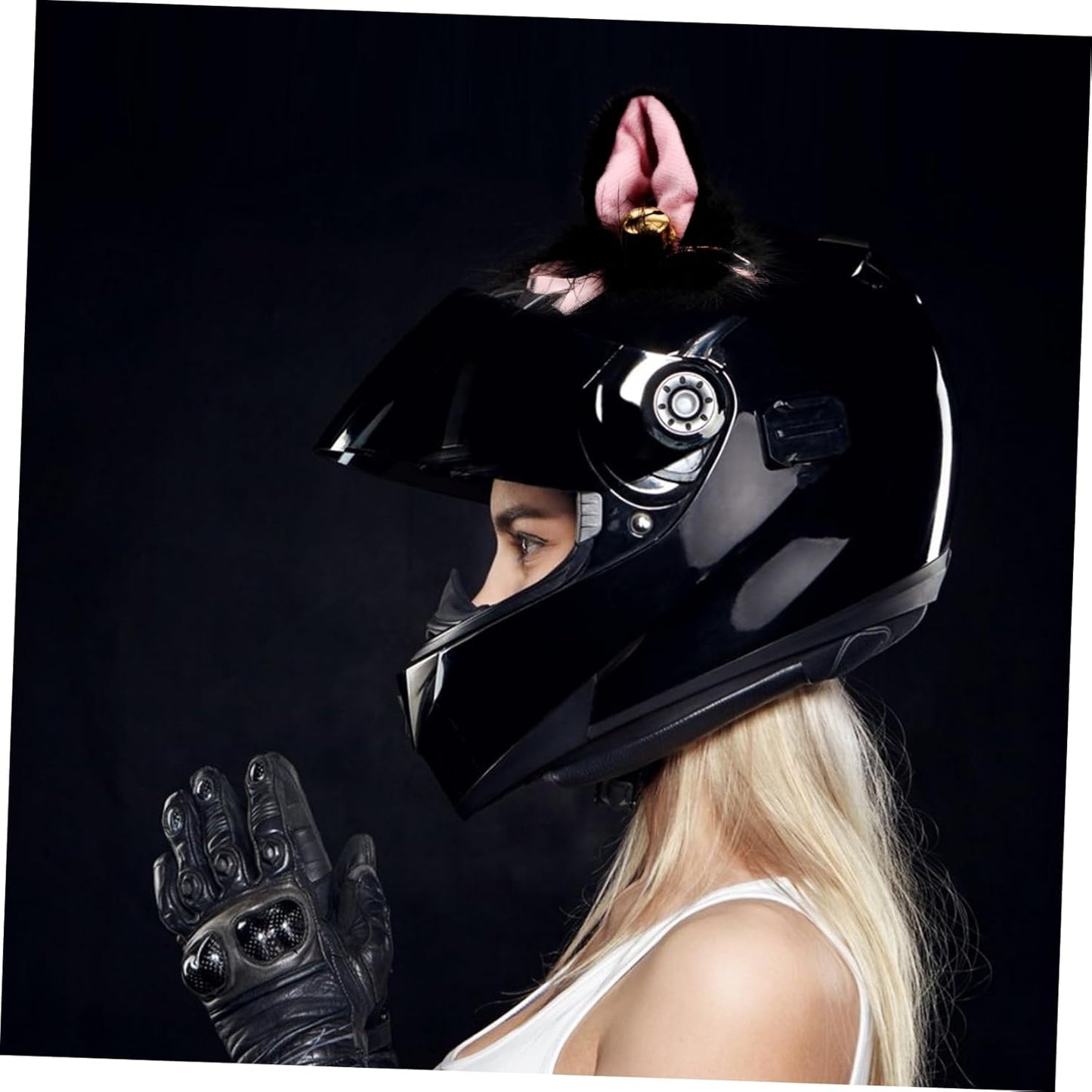 Cute Helmet Decorations Plush Ears for Motorcycle Helmets Accessories Women Motorcycle Decor
