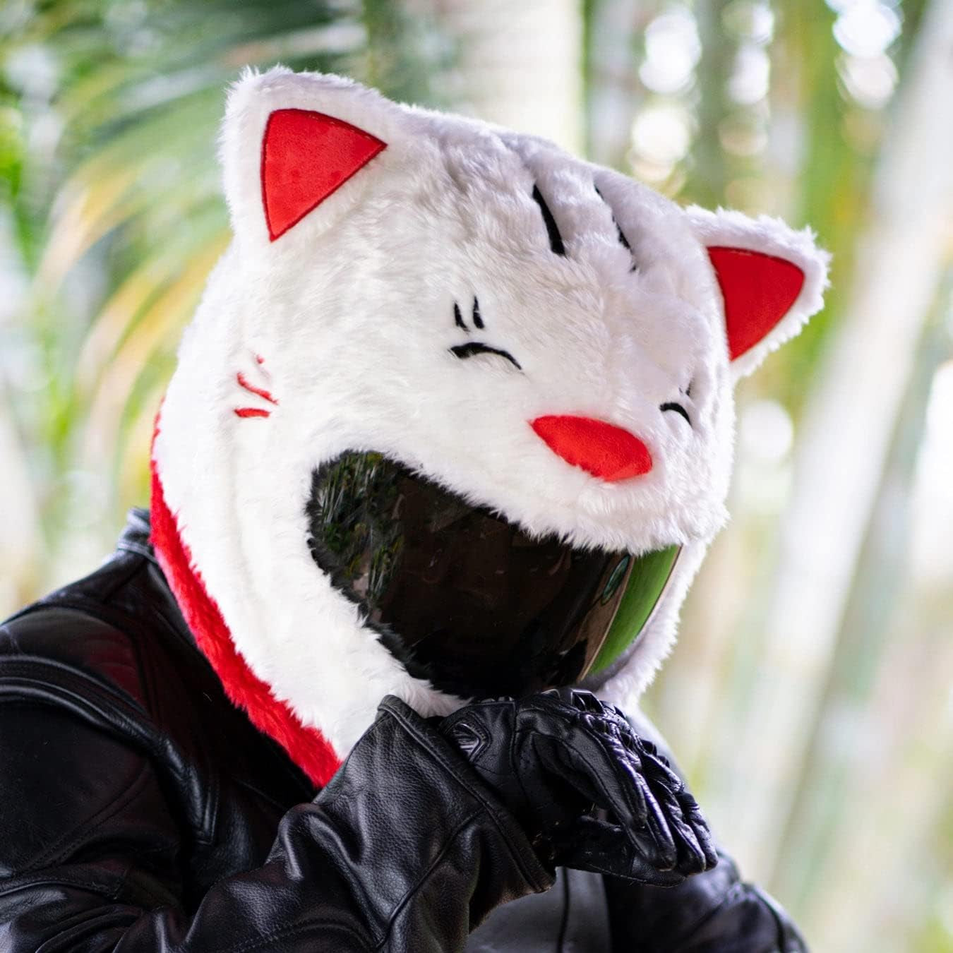 Helmet Cover for Motorcycle Helmet, Fun Rides and Gifts (Cover Only. Helmet Not Included) - Lucky Cat