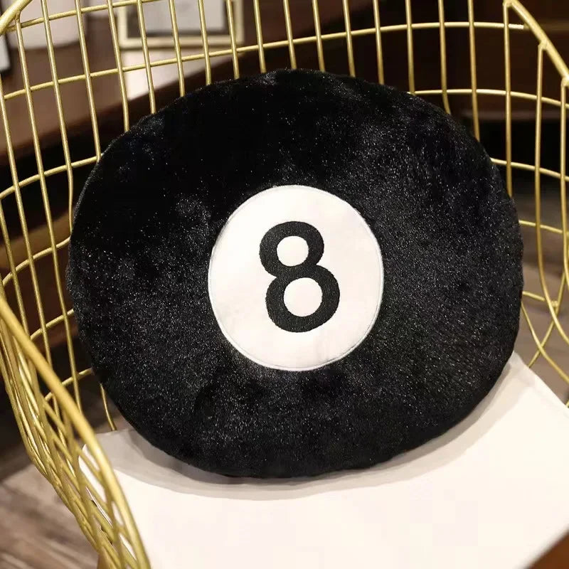 Nice Simulation Billiards 8 Ball Plush Pillow Soft Eight Pool Players Home Decor Indoor Sport Creative Gift