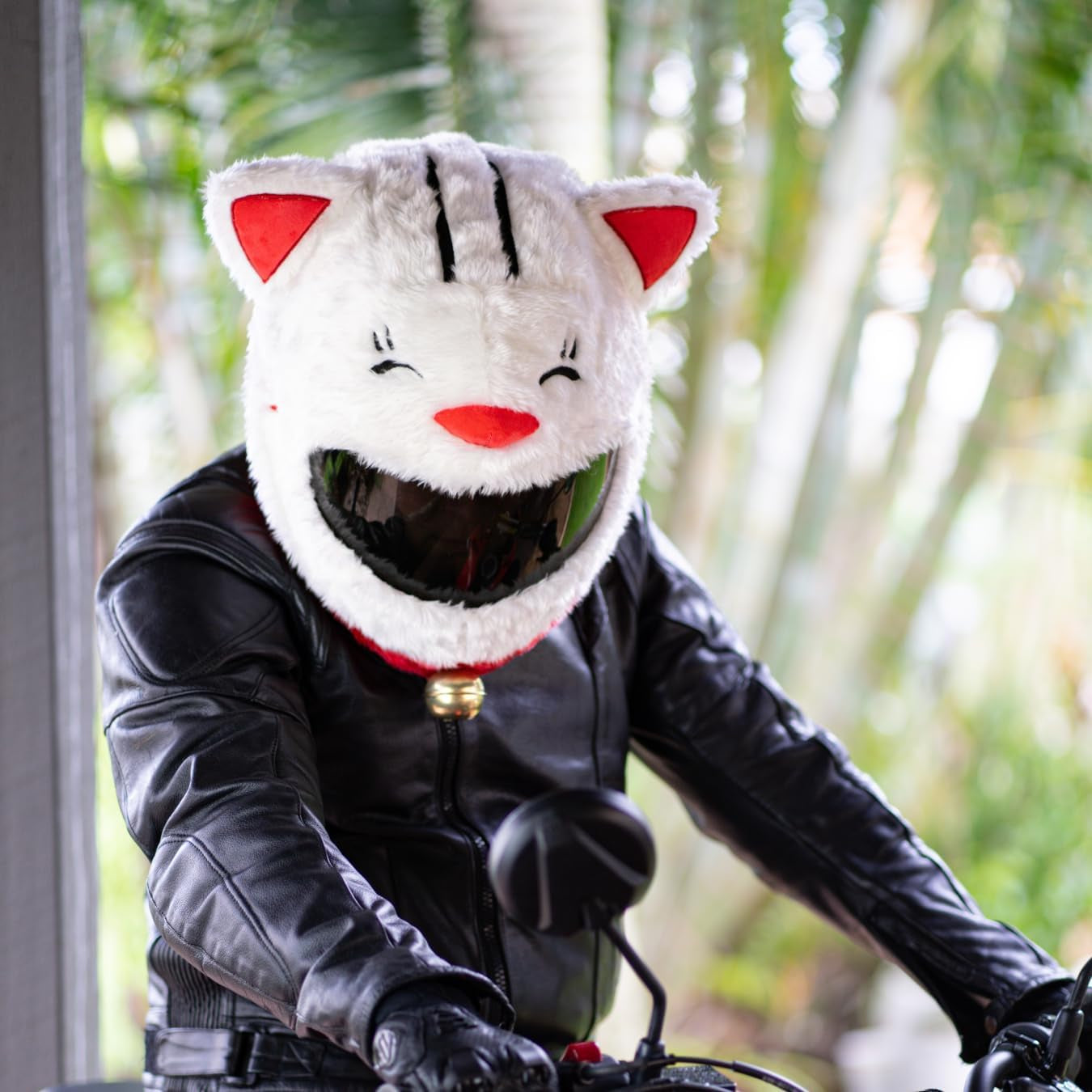 Helmet Cover for Motorcycle Helmet, Fun Rides and Gifts (Cover Only. Helmet Not Included) - Lucky Cat